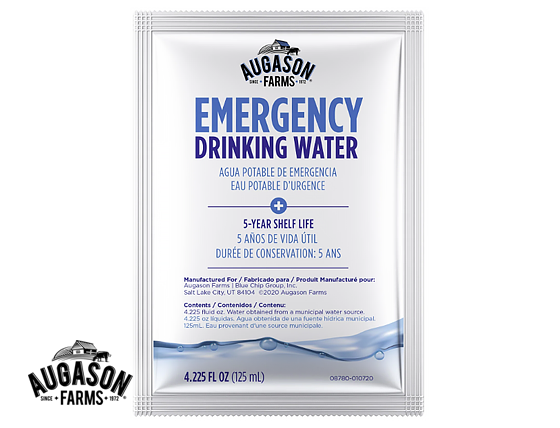 Augason Farms: Emergency Drinking Water (100 Pouches)